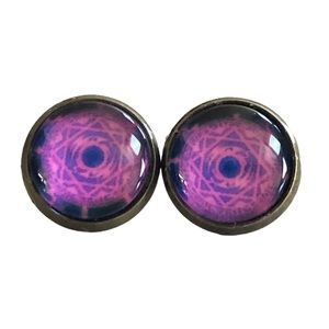 3 for 15🎀bronze tone mandala picture earrings